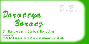 dorottya borocz business card